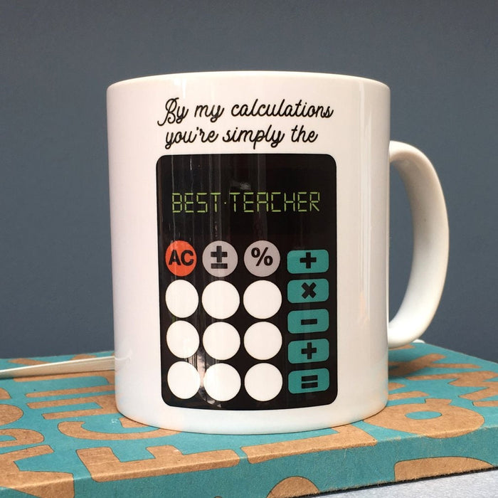 World's Best Maths Teacher Personalised Gift Mug Set - Funny Present | School leavers gift end of term Christmas mathematics lecturer tutor