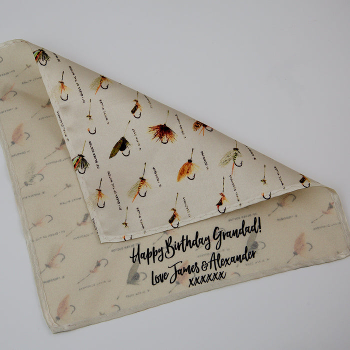 Personalised Fishing Lures Printed Pocket Square | Ideal Father's Day Birthday Gift Present