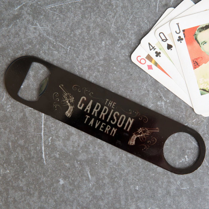 Personalised Garrison Tavern Beer Bottle Opener | Peaky Blinders Inspired Custom Bar Blade | Father's Day Gift, Birthday Present, Father