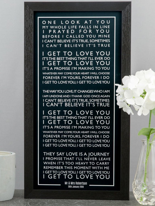 Personalised Bus Blind Print with Favourite Song Lyrics, Unique Gift for Dad, Boyfriend, Father