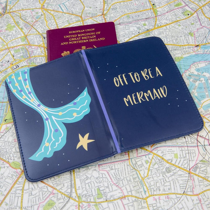 Passport Cover Gift - Featuring Mermaid Tail And Dream Theme - Gift for Her Neice Kids