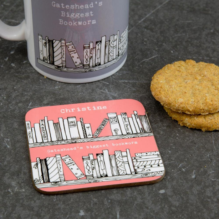 Page-Turner Pairing : Personalized Bookish Mug and Coaster Combo, Gift for Mum, Home Gift, Gift for Her, Decor, Birthday Gift, Best Friend