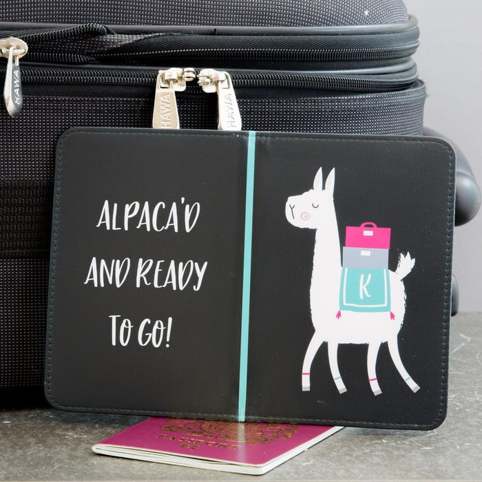 Custom Passport Holder | Alpaca'D And Ready To Go Alpaca Pun Passport Protector Cover | Fun Secret Santa Stocking Filler