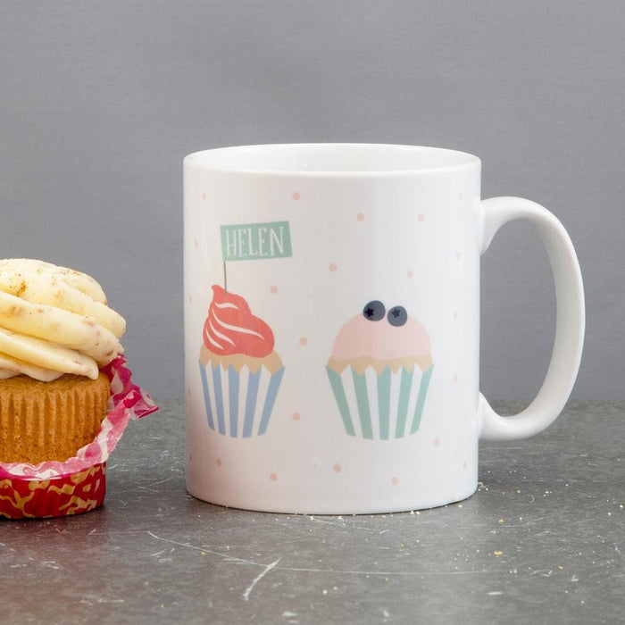 Cute Pastel Cupcakes Coffee Mug for Baker/Bake Off Fan  Affordable Birthday Xmas Secret Santa or Birthday Gift for Mum Sister Friend Gift