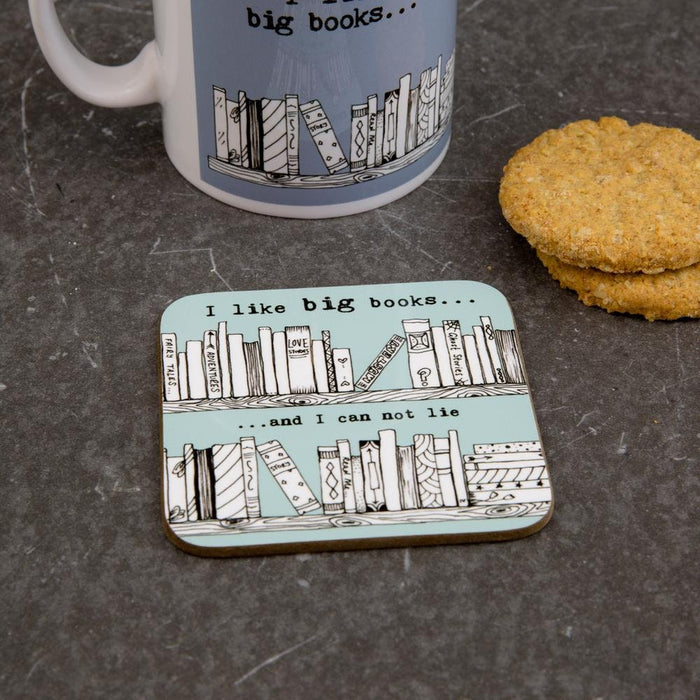 I Like Big Books And I Cannot Lie Mug and Coaster Fun Reading Gift Set