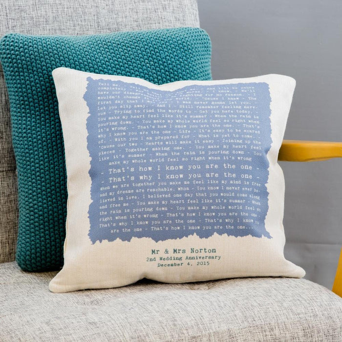 Personalized Music Fan Design Cushion - Etch your Favourite Indie Pop Rock Punk RNB Song Lyrics into His Her Cushions Home Decor, Unique