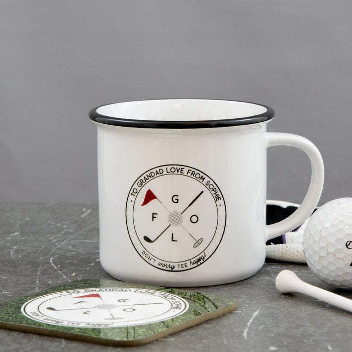 Personalised Golfer Gift Golf Pun Camping Mug  Xmas, Secret Santa, Stocking Filler, Birthday or Retirement Gifts For Men or Lady Golfers