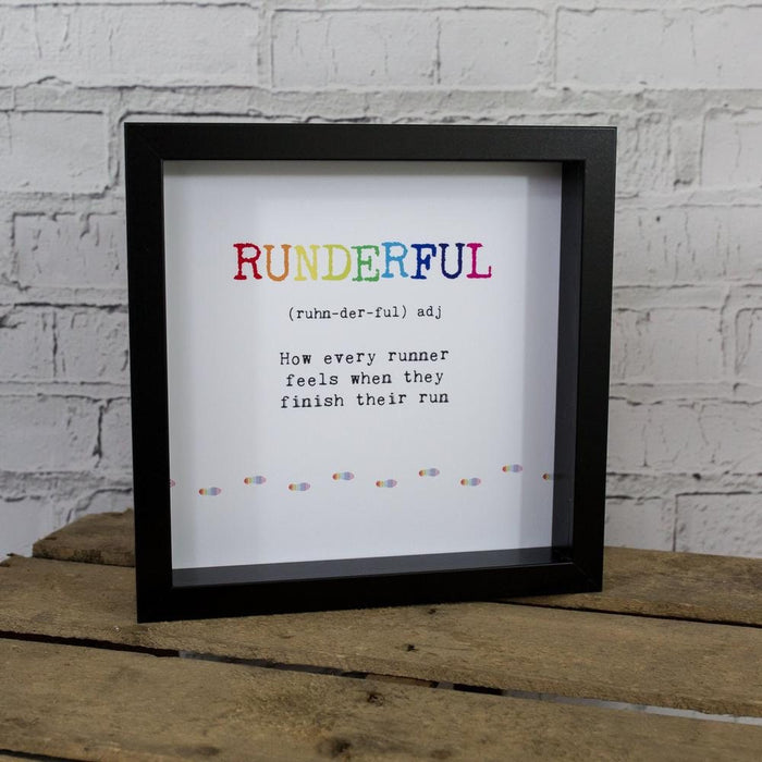 Personalised Motivational Runner Gift - Runderful Definition Print - Gift For Running Friend Or Training Partner, Fathers Day Gift