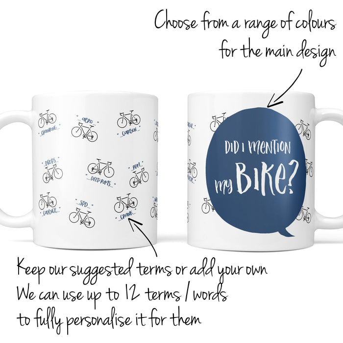 Gift for Cyclist Cycling Bike fan - Funny Cycling Mug - Personalised Cycling Gift - Birthday Gift For Him Father's Day Gift Bike Ride