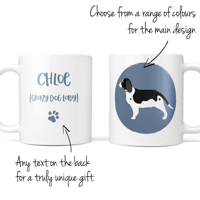 Black Springer Spaniel Dog Mug- Funny Fathers Day Gift ,Dog Lover, Animal Lover, Tea, Coffee, Personalised, Personalized gift, Home Decor