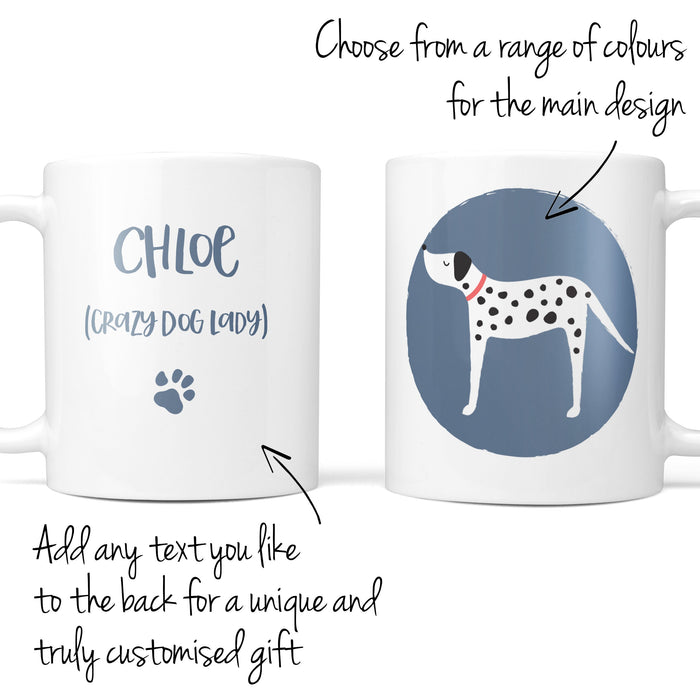 Personalised Dalmatian Dog Mug | Custom Mothers Day Gift, Funny Mothers Day, Dog Lover, Animal Lover Tea Coffee, Personalized Present