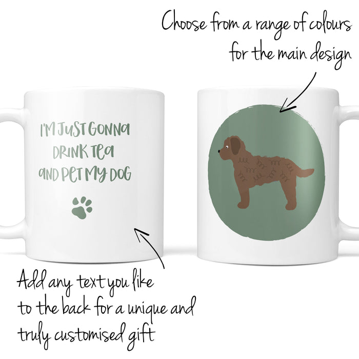 Brown Cockapoo Dog Mug- Funny Gift, Dog Lover, Animal Lover, Tea, Coffee, Personalised, Personalized gift