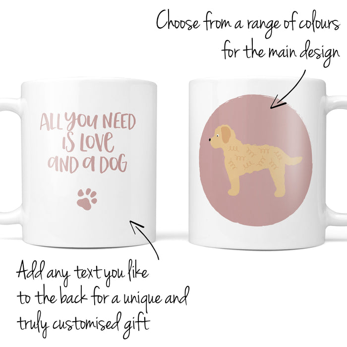 Golden Cockapoo Dog Mug- Funny Birthday Gift, Dog Lover, Animal Lover, Tea, Coffee, Personalised, Personalized gift