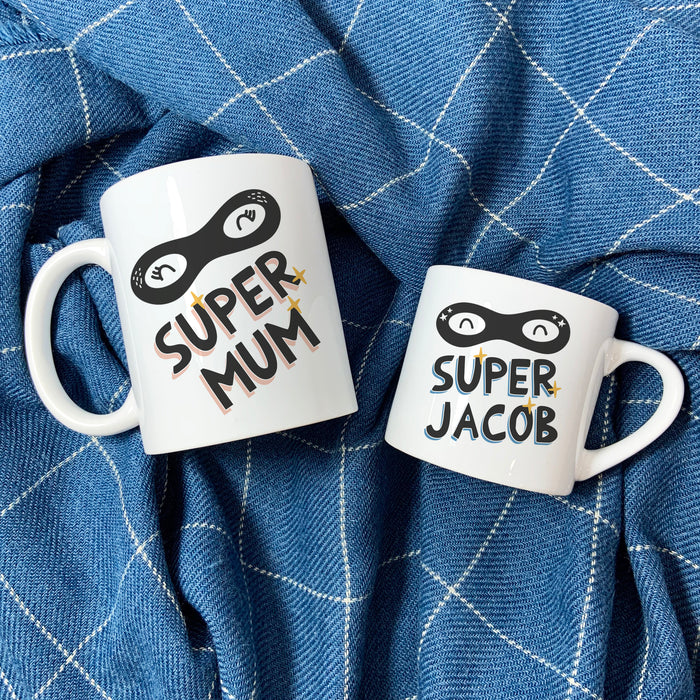 Mighty Mum Avengers - Superhero Family Set of Mugs, Everyday Heroes, Personalised Gift for Mum or Birthday, Super Mam Gift, Home Sweet Home