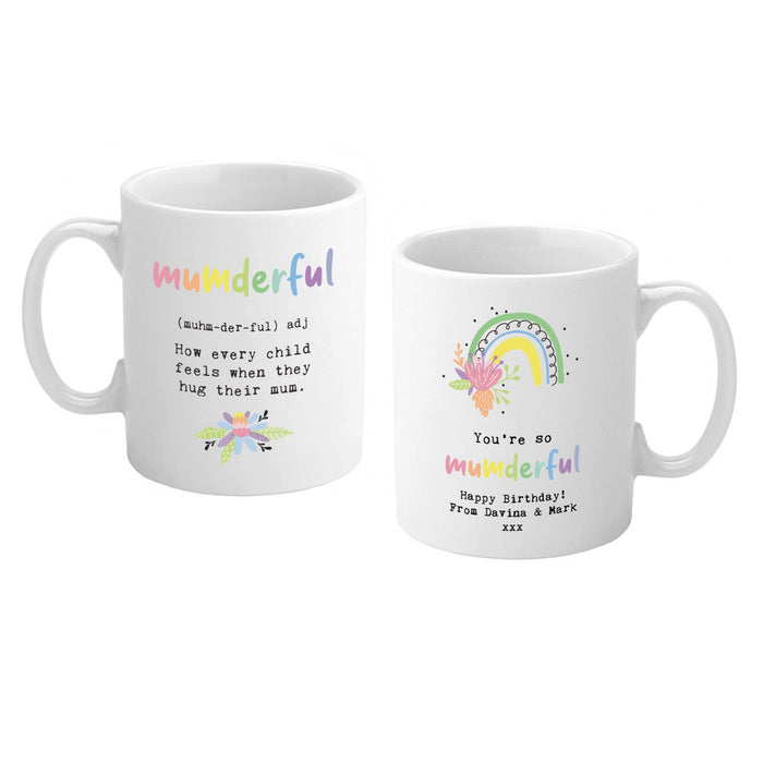 Personalised Gift for Mum Mug   Mumderful Mug and Coaster set   ANY NAME Mug  Mother's Day Mom Mam Mummy Gift, New Mum from son/daughter