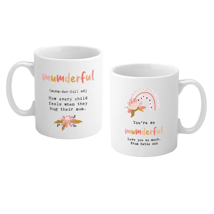 Personalised Gift for Mum Mug   Mumderful Mug and Coaster set   ANY NAME Mug  Mother's Day Mom Mam Mummy Gift, New Mum from son/daughter