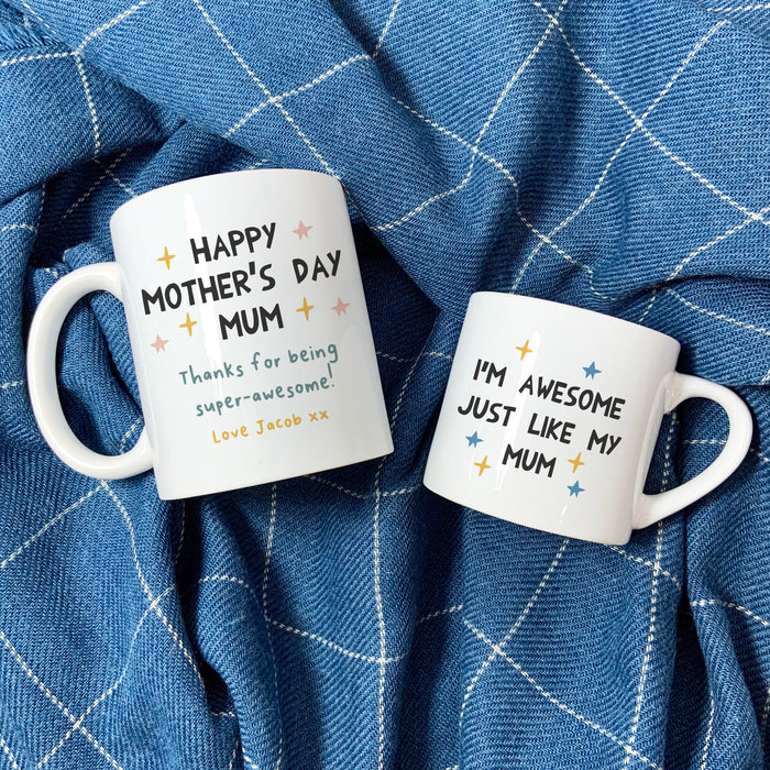 Mighty Mum Avengers - Superhero Family Set of Mugs, Everyday Heroes, Personalised Gift for Mum or Birthday, Super Mam Gift, Home Sweet Home