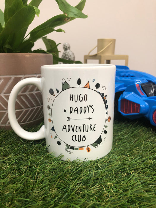 Father's Day Mug Set Personalised Family Outdoor Adventure Club Gift | From Son Daughter | Grandad Daddy Uncle | Camp Travel Hot Chocolate