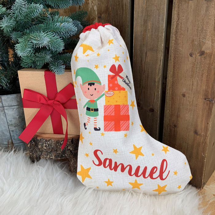 Personalised Family Christmas Stocking - Kids Gift Set Holiday Decorative Xmas Present Sack Novelty Christmas Santa Sack Kids Teens Adults