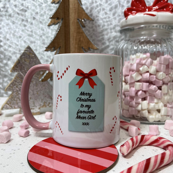 Personalised Mean Girls Mug & Coaster Set | You Go Glen Coco Quote | Birthday Gift Set | Candy Cane Cute, Mothers Day, For Teenage Girl