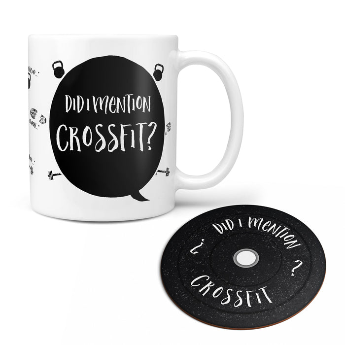 Funny crossfitter mug - Did I mention Crossfit - with personalised terms for fun Fathers Day gym gift - fitness present birthday