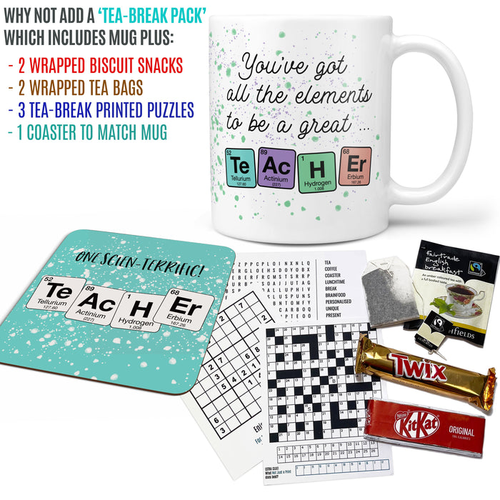 Personalised Science Teacher Gift Mug - World's Best Teacher - Fun Periodic Table Chemistry Physics Scientist Jokes Pun Christmas Leaving