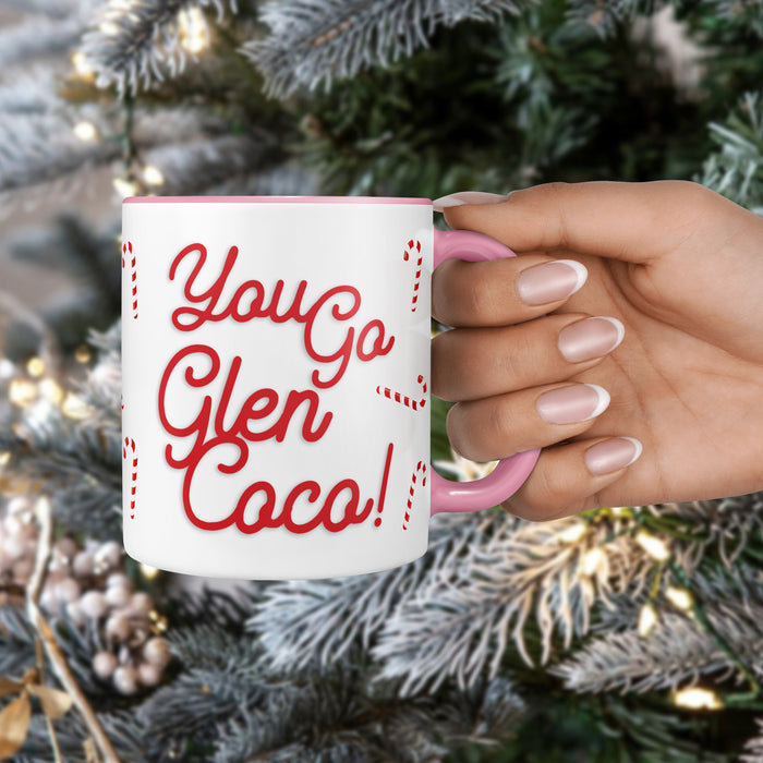 Personalised Mean Girls Mug & Coaster Set | You Go Glen Coco Quote | Birthday Gift Set | Candy Cane Cute, Mothers Day, For Teenage Girl