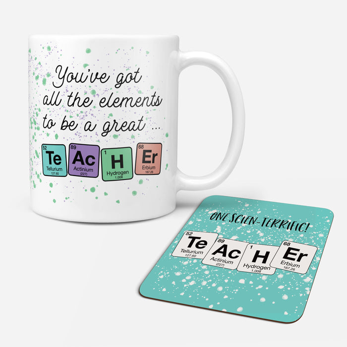 Personalised Science Teacher Gift Mug - World's Best Teacher - Fun Periodic Table Chemistry Physics Scientist Jokes Pun Christmas Leaving