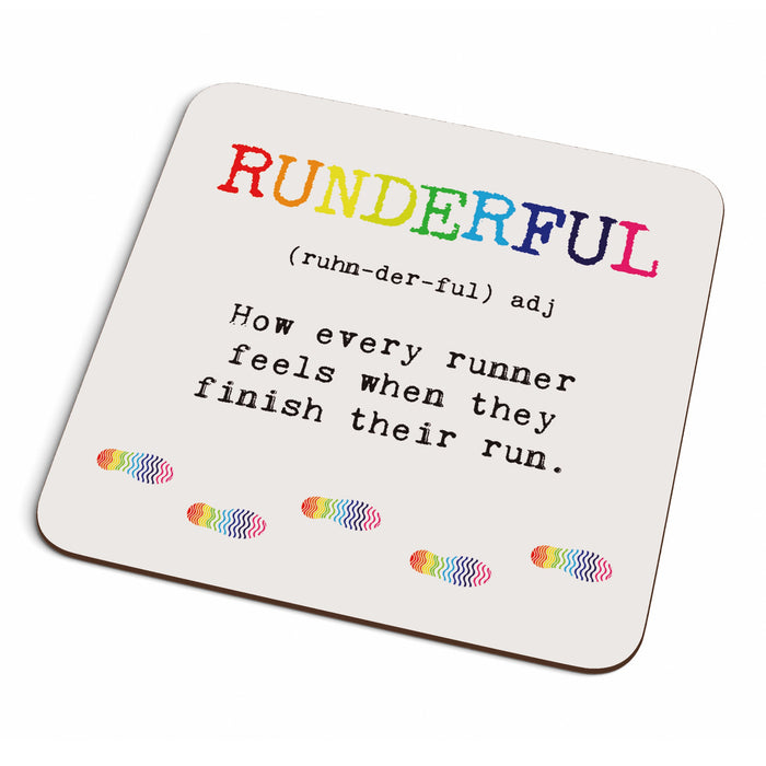 Runderful - Fun Gift For Runner 'Runderful' Definition Coaster | Fathers Day Gift running buddy jogger athlete birthday marathon 10k