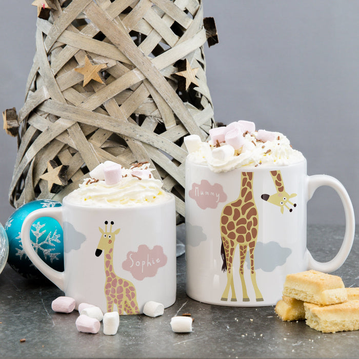 Giraffe Family Mugs Mummy and Daddy Mug with Toddler Mug | Family Gift for Any Occasion, Birthday Gift or New Home Gift, Home Decor, Gift