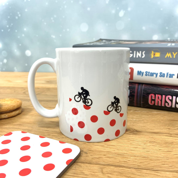 Personalised King of the Mountain Mug and Coaster Set - Any Name - Cyclist Bike Dirtbike Mug Gift