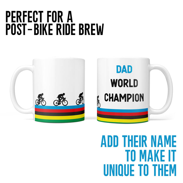 Race to the Finish Line : Personalized Cycling Champion Mug and Coaster Set, Fathers Day Gifts, Office Decor, Gift for Dad, Unique Gift