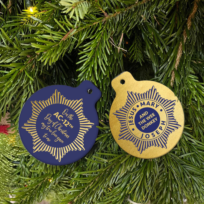 AC-12 Line of Duty Bauble Fan Gift - On the AC12 (th) Day of Christmas ... Jesus, Mary, Joseph & The Wee Donkey - LoD Stocking Filler