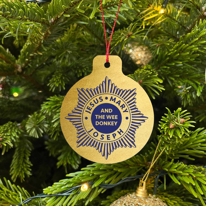 AC-12 Line of Duty Bauble Fan Gift - On the AC12 (th) Day of Christmas ... Jesus, Mary, Joseph & The Wee Donkey - LoD Stocking Filler