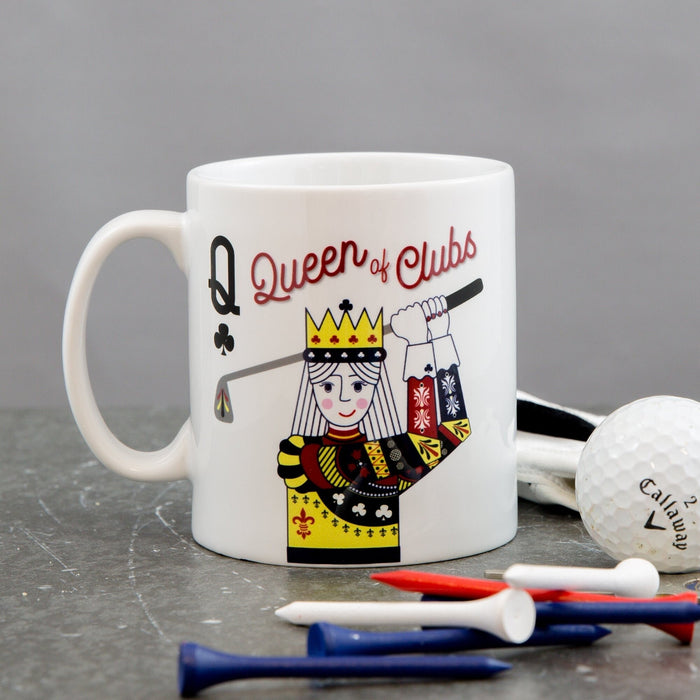 Putting Perfection: Unique Golf Mug Queen of Clubs Set with Your Personal Touch, Gift for Mum, Birthdays, Gift for Sister, Best Friend Gift