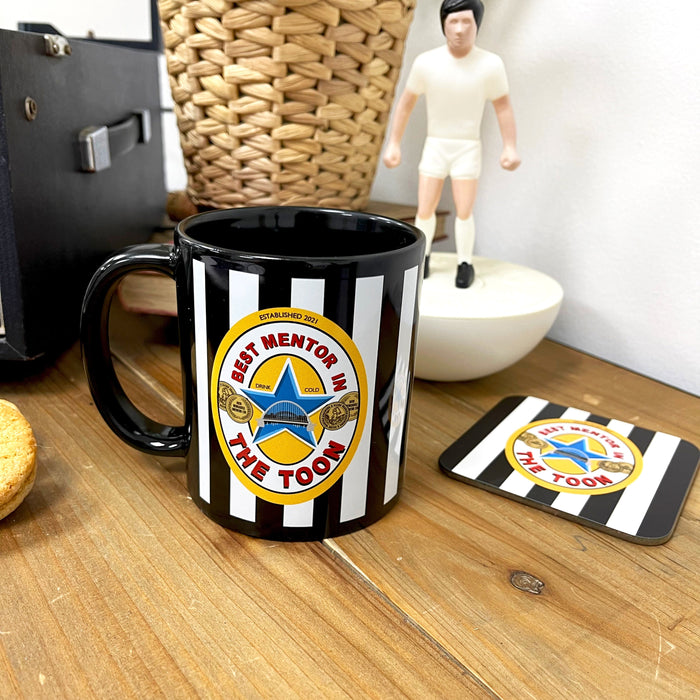 Best Boss in the Toon Fan Mug, Coaster & Keyring Set Fathers Day Gift, Birthdays, Home Decor, Friend, Newcastle Brown Ale, Geordie Army