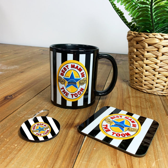 Best Mam in the Toon Fan Mug - Coaster & Keyring Set, Gift for Mom, Mother, Mum, Gift for Me Ma, Friend, Newcastle Brown Ale, Geordie Army