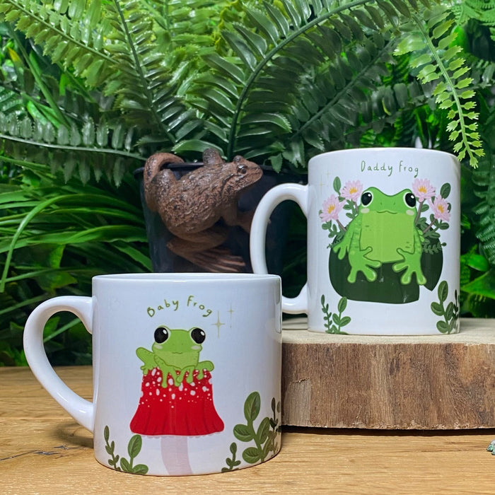 Hoppy Family: Personalized Frog Mug and Coaster Set - Custom Froggy Gift, Family Gift, Gift for Mum and Dad, New Home Decor, Unique Gift