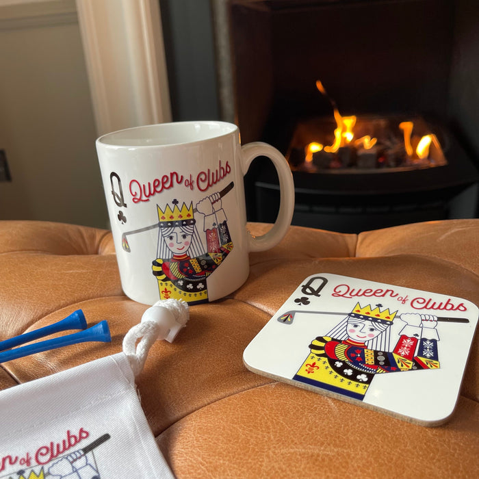 Putting Perfection: Unique Golf Mug Queen of Clubs Set with Your Personal Touch, Gift for Mum, Birthdays, Gift for Sister, Best Friend Gift