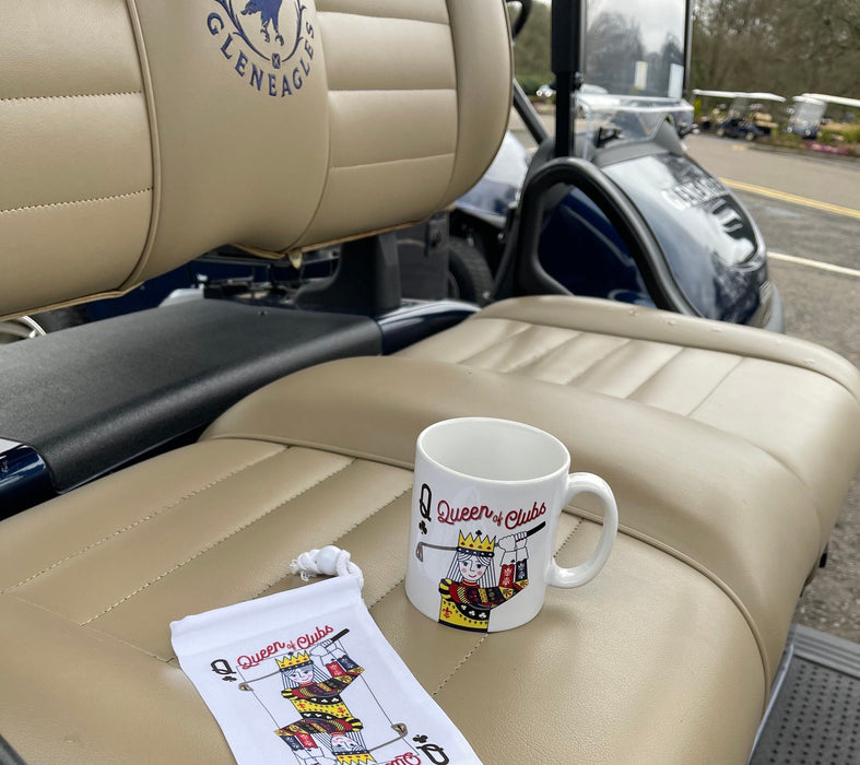 Putting Perfection: Unique Golf Mug Queen of Clubs Set with Your Personal Touch, Gift for Mum, Birthdays, Gift for Sister, Best Friend Gift