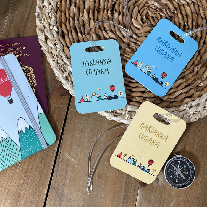 Personalised Passport Cover For Child Gift | Custom Mountain Adventure Themed Travel Gift | Vacation Present Boy Girl Toddler 1st Holiday