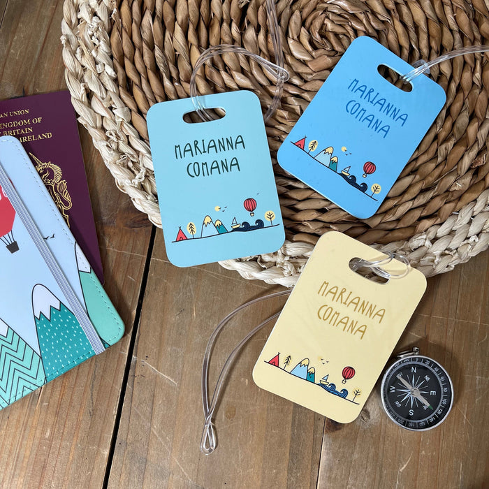 Personalised Passport Cover For Child Gift | Custom Mountain Adventure Themed Travel Gift | Vacation Present Boy Girl Toddler 1st Holiday