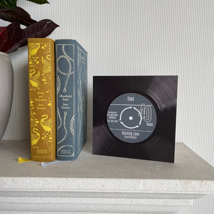 60th Birthday Greeting Card & Gift - Vinyl Record Coaster Number 1 Single Day Born or Favourite Song - 60 Years Date of Birth 1961 Him Her