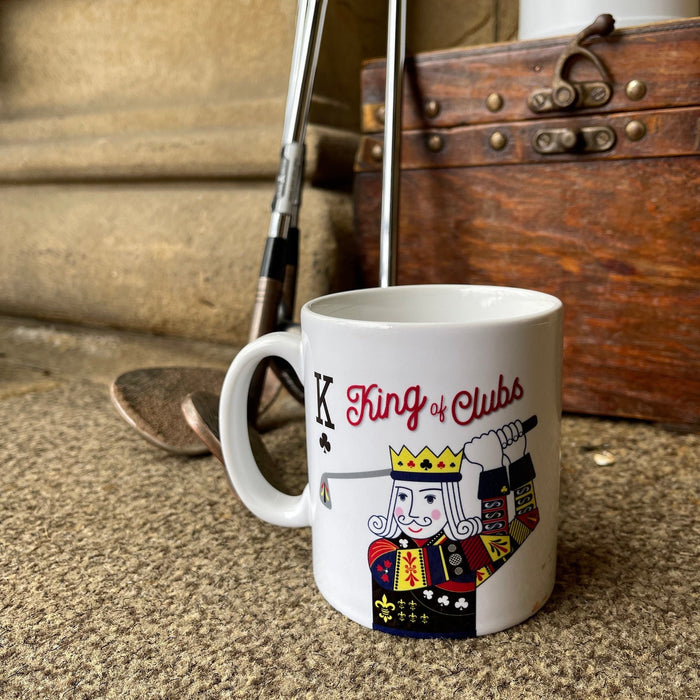 King of Clubs Personalised Mug & Coaster Gift | Golf themed Set for Father's Day, Anniversary, Birthday, Him, Father