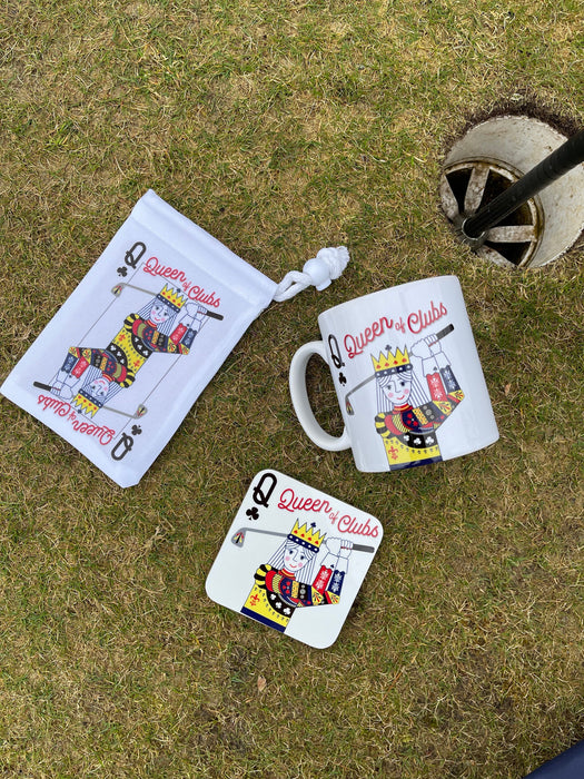 Putting Perfection: Unique Golf Mug Queen of Clubs Set with Your Personal Touch, Gift for Mum, Birthdays, Gift for Sister, Best Friend Gift