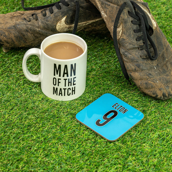 Personalised Team Strip Mug | Custom Sport Or Football Kit Design | "Man Of The Match" Motif |Gift for Dad, Husband, Brother, Son, Father