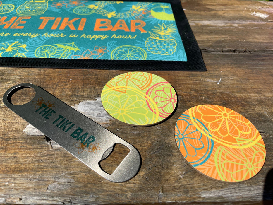 Personalized Tiki Pub Set - Your Own Private Paradise: New Home, Fathers Day Gift, Decor, Gift for Him Her, Custom, Unique, Best Friend Gift