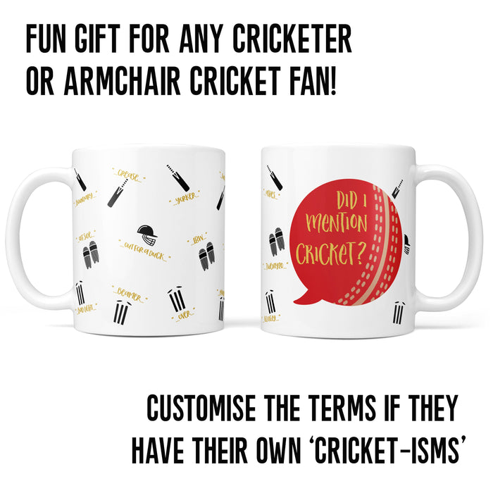 Funny Cricket Gift Personalised Mug Cricket Ball Gift Set | Father's Day Gift for Cricket Dad | Cricketer Birthday Custom Made