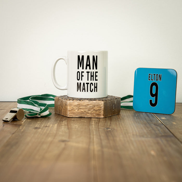 Personalised Team Strip Mug | Custom Sport Or Football Kit Design | "Man Of The Match" Motif |Gift for Dad, Husband, Brother, Son, Father