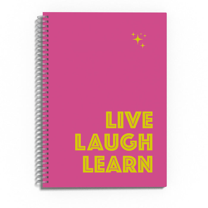 Personalised Gift For English Teacher Notepad - Funny Live Laugh Learn - Customised Any Name - End of term gift for Reception Reader TA LSA